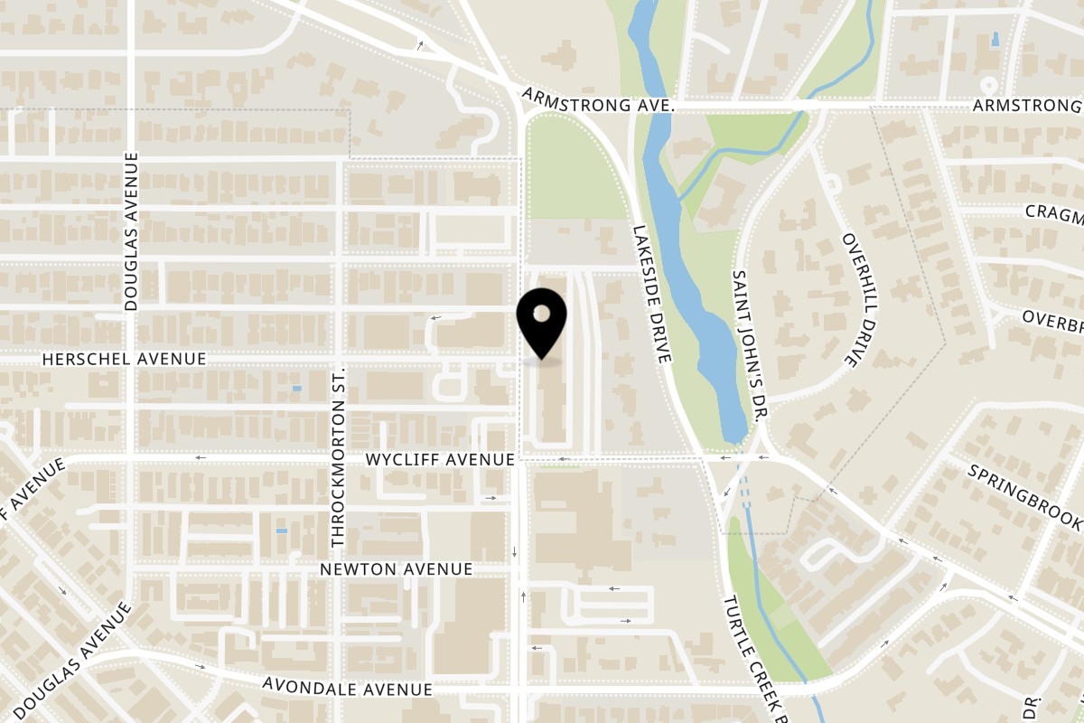 Map showing the location of Asian Mint Oak Lawn on 4246 Oak Lawn Ave in Dallas