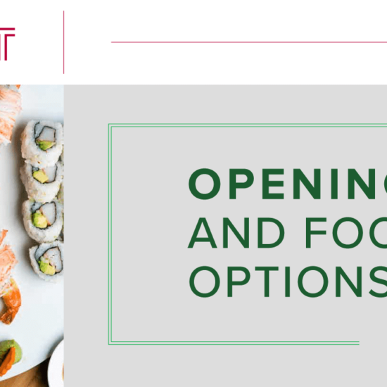 Zagat Openings and Food Options