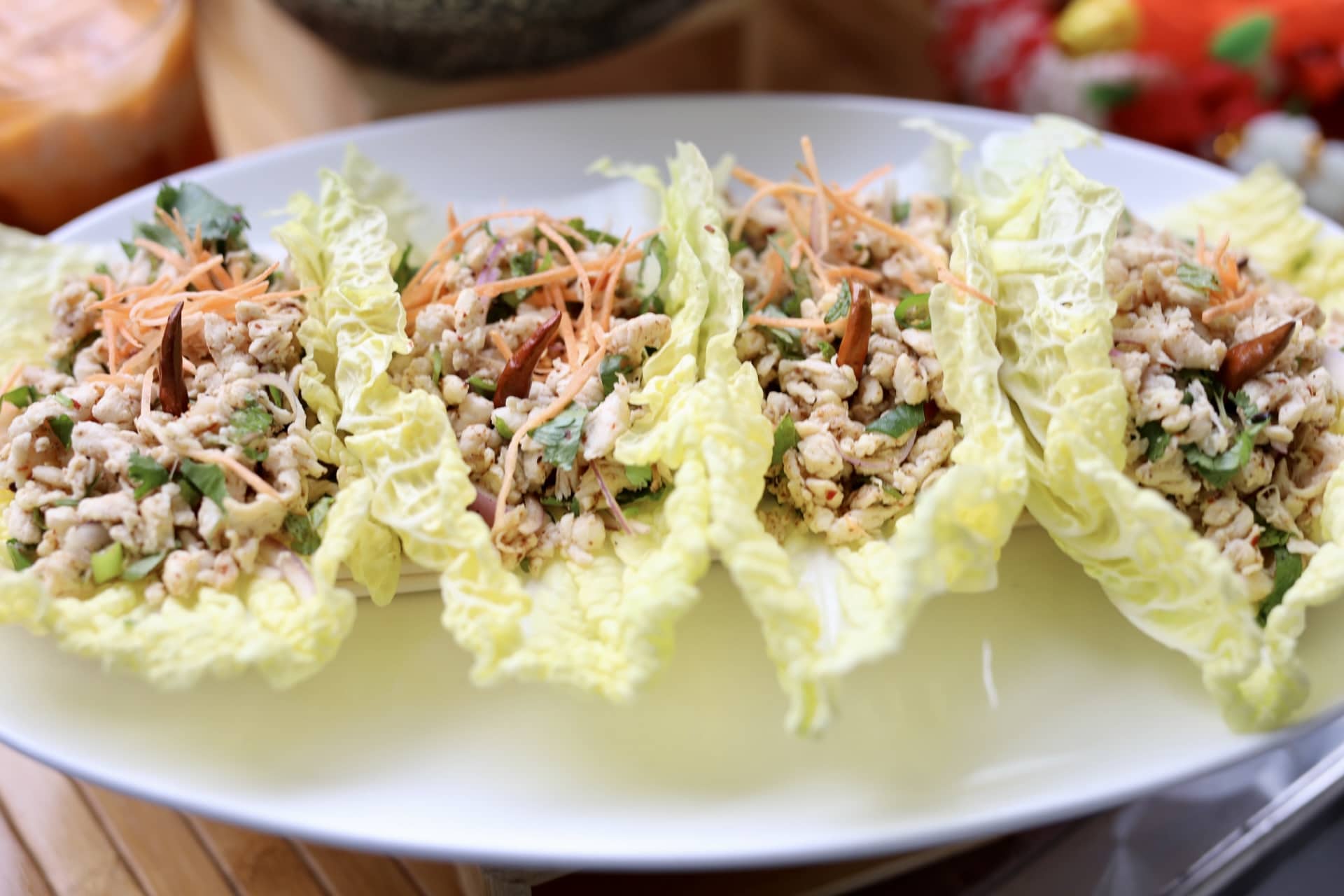 chicken lettuce wraps, songkran