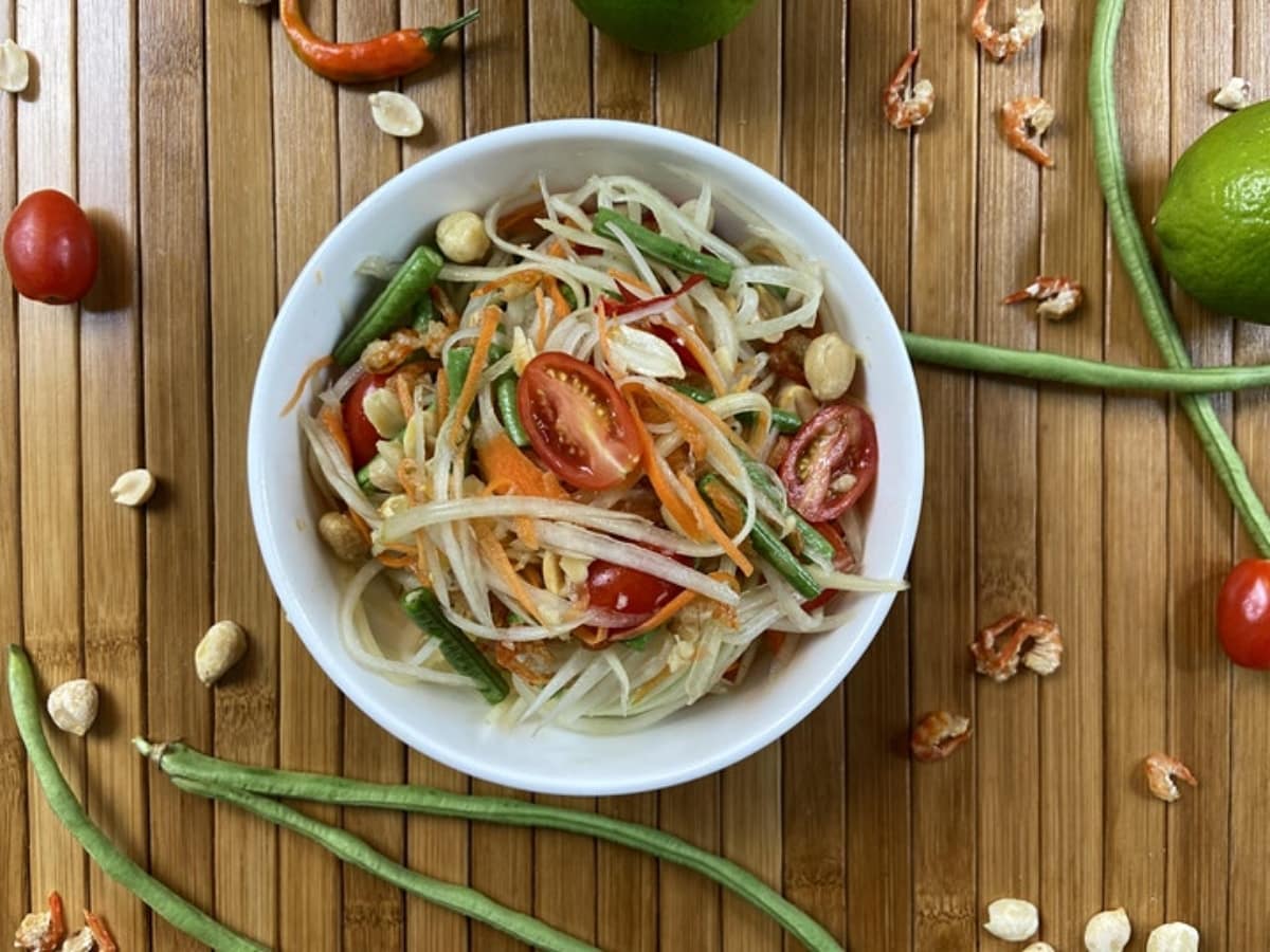 papaya salad, songkran